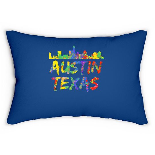 Austin Texas Skyline Lumbar Pillow
