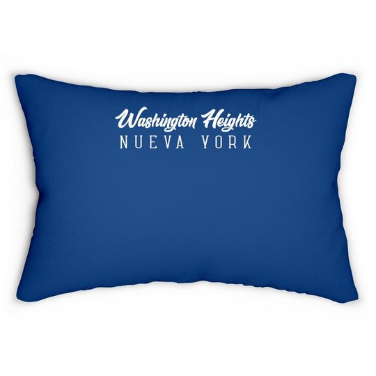 Washington Heights Nueva York New York Retro Style Lumbar Pillow