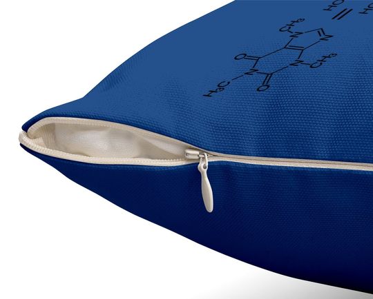 Caffeine Equals Happiness Molecule Dopamine Science Throw Pillow