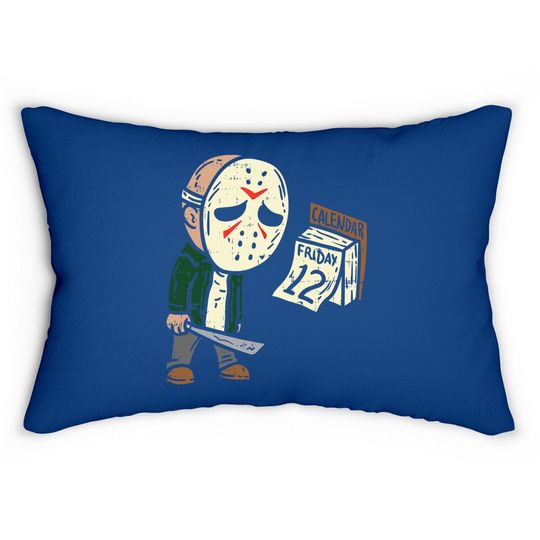 Friday 12th Funny Halloween Horror Movie Humor Lumbar Pillow