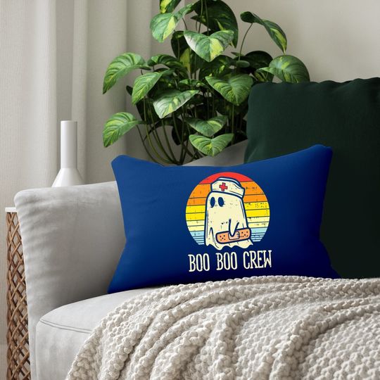 Boo Boo Crew Nurse Halloween Lumbar Pillow