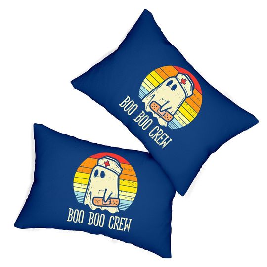 Boo Boo Crew Nurse Halloween Lumbar Pillow