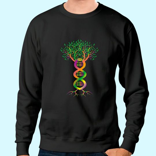 Genetics Tree Of Life Sweatshirt Science DNA Biology Colors Sweatshirt