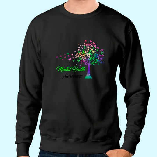 Tree Ribbon Mental Health Awareness Sweatshirt