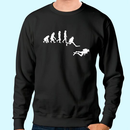 Scuba Dive T- Sweatshirt Evolution Diving Diver Ocean Lover Gift