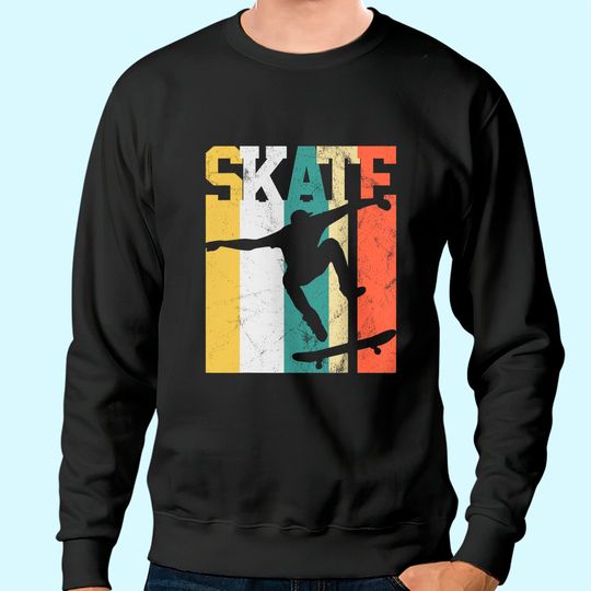 Discover Skate Skateboarder Gift Skateboard Retro Sweatshirt