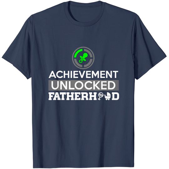 Discover Men's T Shirt Achievement Unlocked Fatherhood