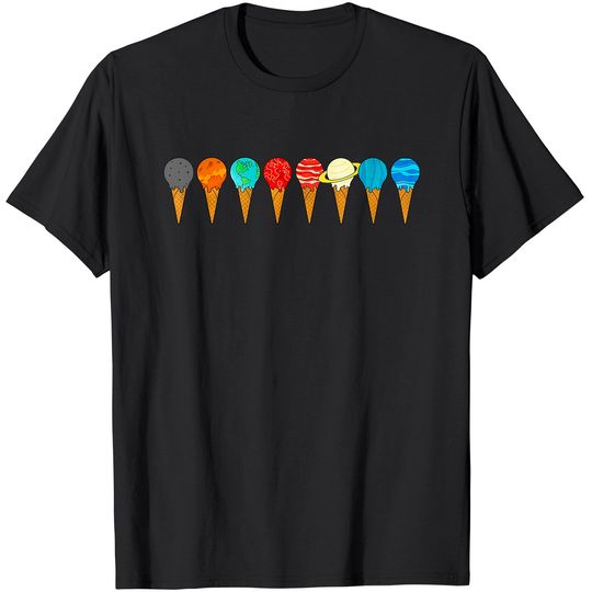 Solar System Ice Cream Planets T-Shirt