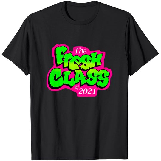 Class of 2021 Senior Fresh 90's TV Style Grad for Graduation T-Shirt