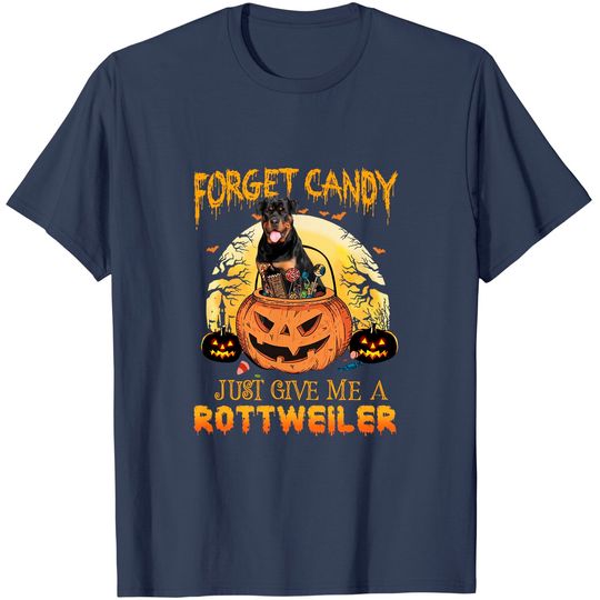 Candy Pumpkin Rottweiler Dog T-Shirt