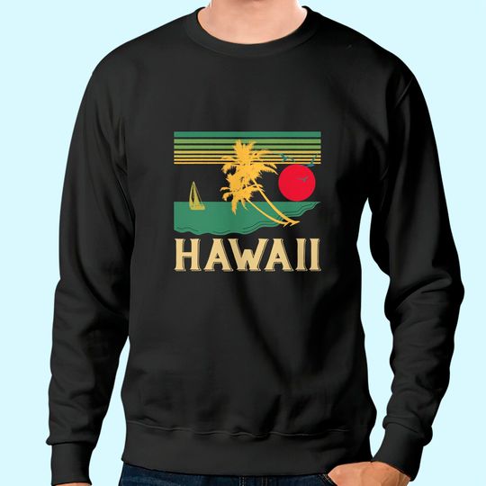 Aloha Hawaii Hawaiian Island Sweatshirt Vintage 1980s Throwback Sweatshirt