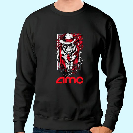 Discover A-M-C - To the moon Short Squeeze Apes Sweatshirt Sweatshirt