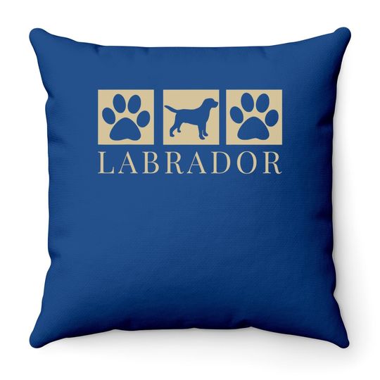 Labrador Retriever Silhouette Dog Black Lab Mom Dad Throw Pillow