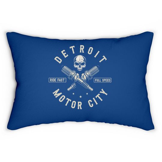 Detroit Michigan Motor City Spark Plug Lumbar Pillow