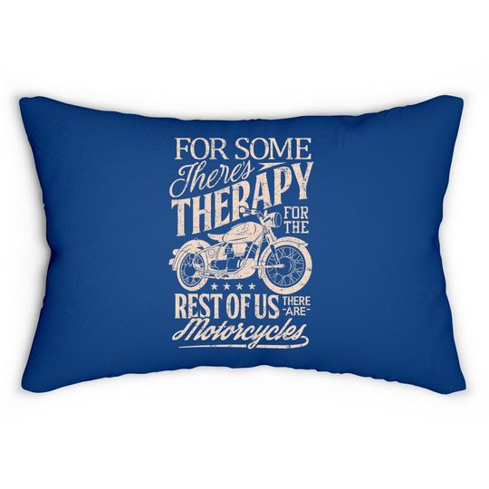 Retro Vintage Motorcycle Rider Therapy Lumbar Pillow