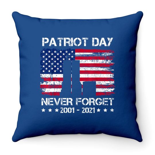 Patriot Day 9 11 Memorial 9/11 20th Anniversary Patriot Throw Pillow