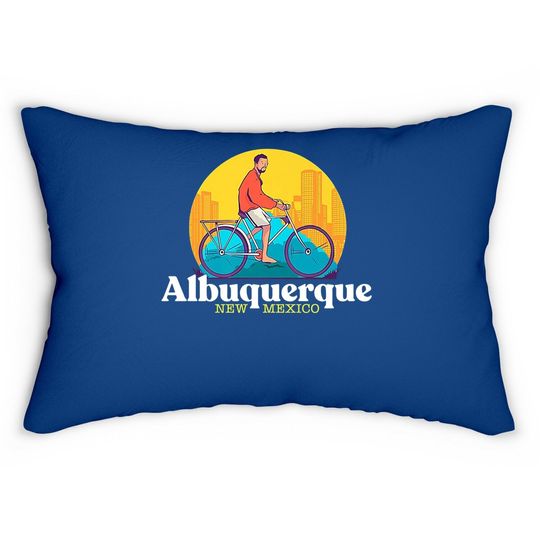 Albuquerque New Mexico 80s Retro Lumbar Pillow