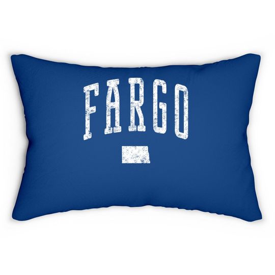 Fargo North Dakota Vintage City Lumbar Pillow