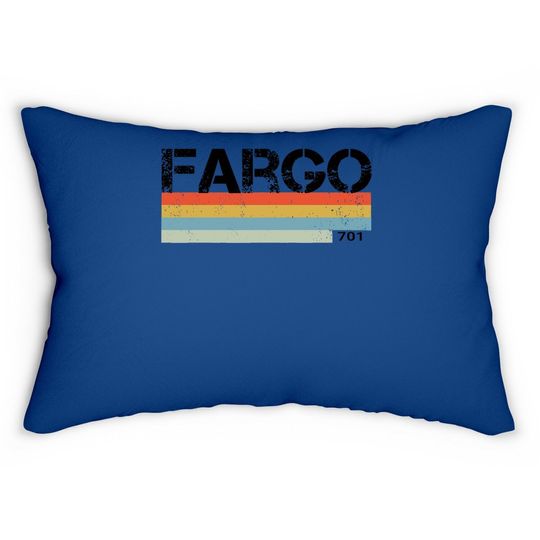 Fargo City Retro Vintage Stripes Lumbar Pillow