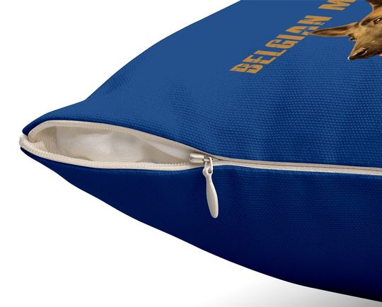 Belgian Malinois American Flag Throw Pillow