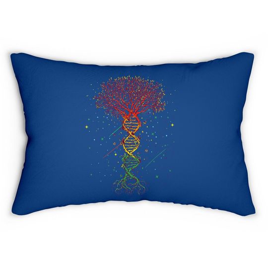 Dna Tree Life Genetics Biologist Science Earth Day Lumbar Pillow
