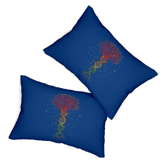 Dna Tree Life Genetics Biologist Science Earth Day Lumbar Pillow