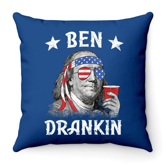 Ben Drankin Throw Pillow