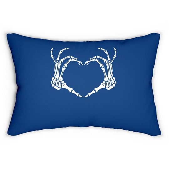 Skeleton Hand Heart Sign Bones Costume Lumbar Pillow