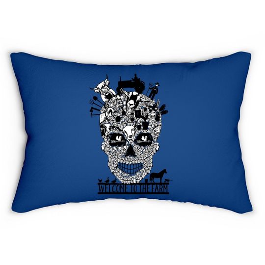Matching Family Farm Skull Costume Halloween Lumbar Pillow