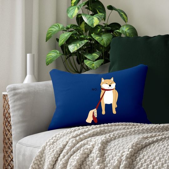 Shiba Inu Nope Doge Meme Lumbar Pillow