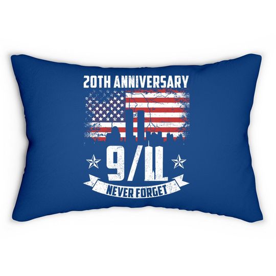 Patriot Day 2021 Never Forget 9-11 20th Anniversary Lumbar Pillow