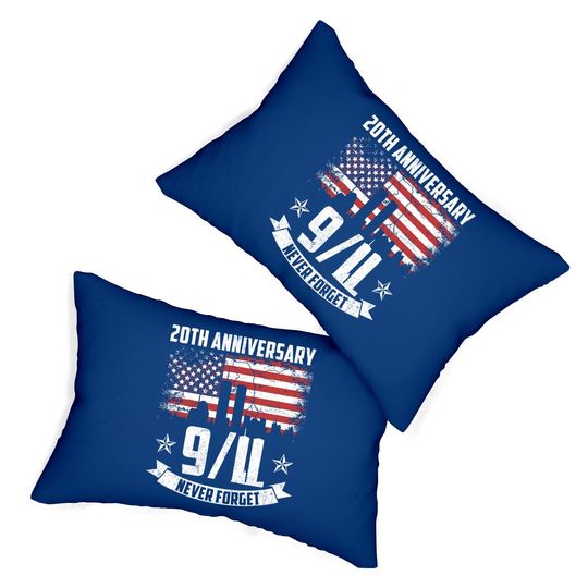 Patriot Day 2021 Never Forget 9-11 20th Anniversary Lumbar Pillow