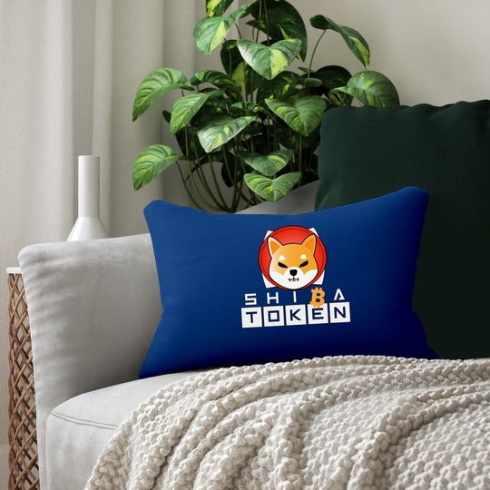 Shiba Inu Token Crypto Coin Cryptocurrency Lumbar Pillow