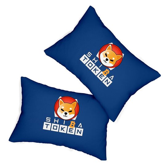 Shiba Inu Token Crypto Coin Cryptocurrency Lumbar Pillow