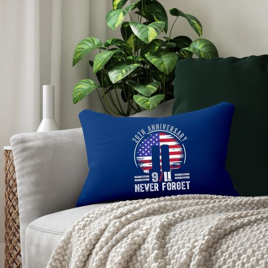 Patriot Day 2021 Never Forget 9-11 20th Anniversary Lumbar Pillow