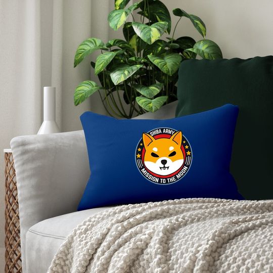 Shiba Inu Token Crypto Coin Cryptocurrency Lumbar Pillow