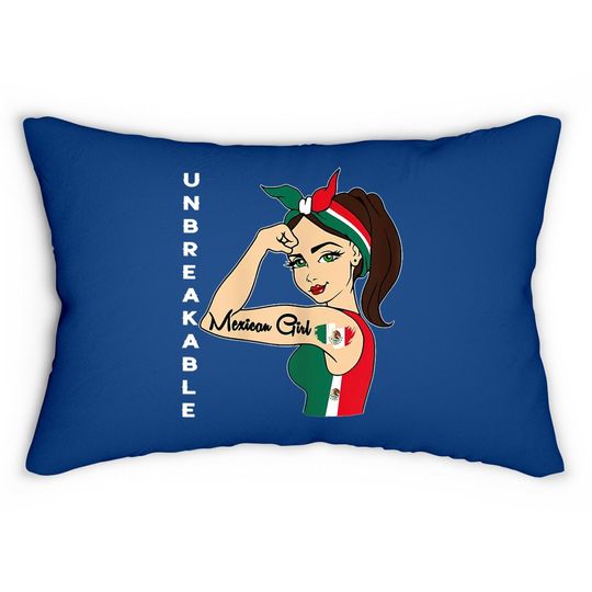 Mexican Girl Lumbar Pillow