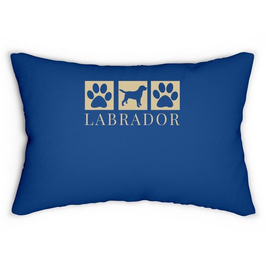 Labrador Retriever Silhouette Dog Black Lab Mom Dad Lumbar Pillow
