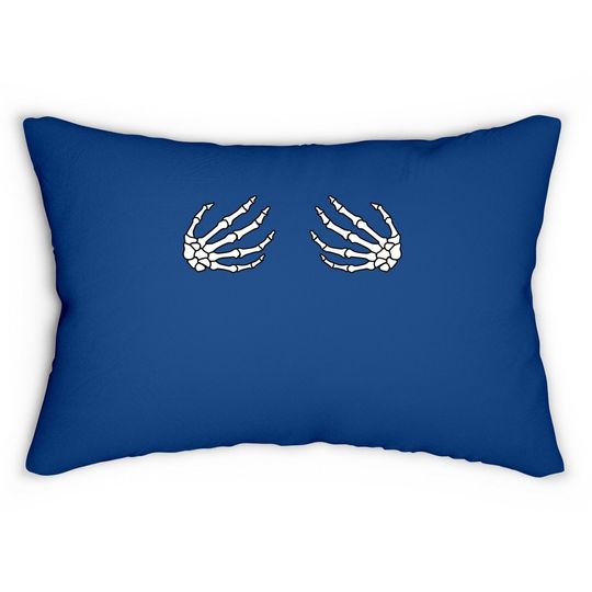 Halloween Boob Skeleton Hand Lumbar Pillow