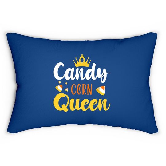 Candy Corn Queen Cute Halloween Day Lumbar Pillow