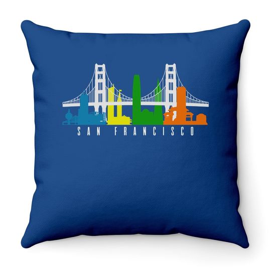San Francisco Golden Gate San Francisco California Golden Gate Bridge City Gift Throw Pillow