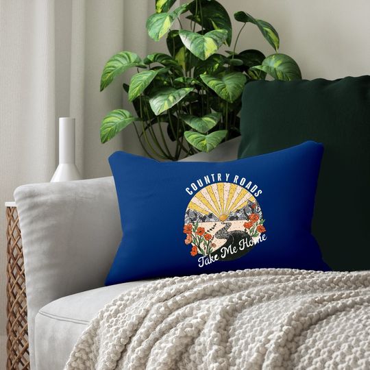 Country Roads Take Me Home Lumbar Pillow