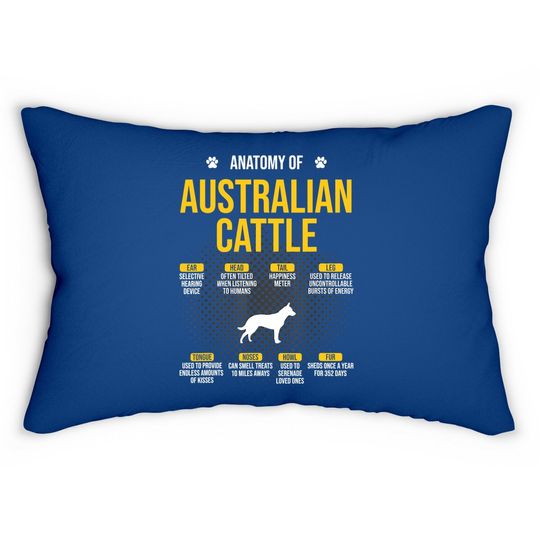 Anatomy Of Australian Cattle Dog Lumbar Pillow