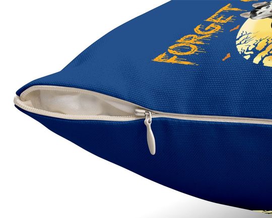 Candy Pumpkin Husky Throw Pillow