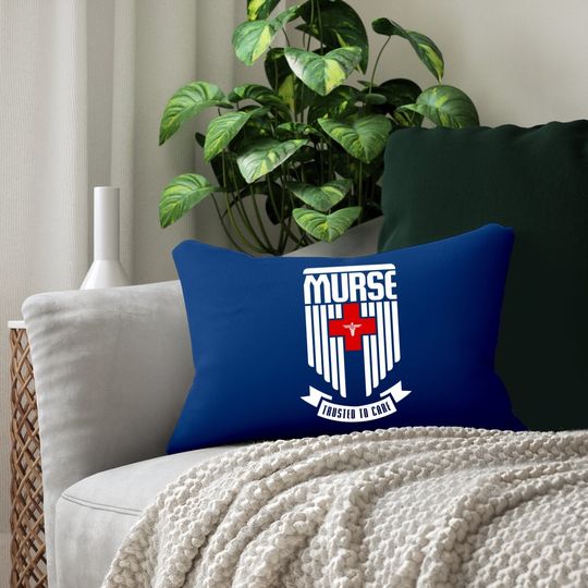 Murse Male Nurse Hero Shield Trusted To Care Lumbar Pillow