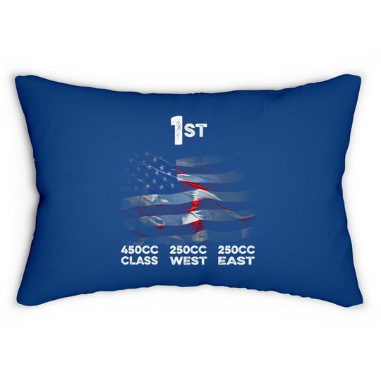 1st 450cc Class 250cc West  250cc East Motocross Lumbar Pillow