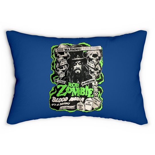 Ualwory Rob Zombie Lumbar Pillow Cotton Fashion Sports Casual Round Neck Short Sleeve Lumbar Pillow