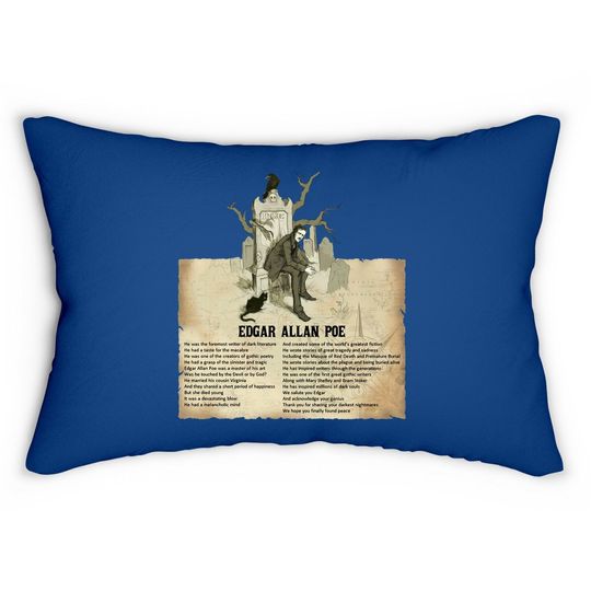Edgar Allan Poe Lumbar Pillow