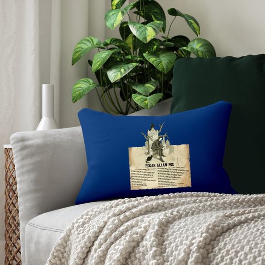 Edgar Allan Poe Lumbar Pillow