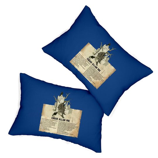 Edgar Allan Poe Lumbar Pillow